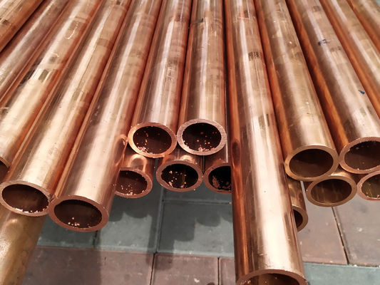 T1 sans couture de mur mince de faible diamètre de tube de cuivre pour transporter des liquides