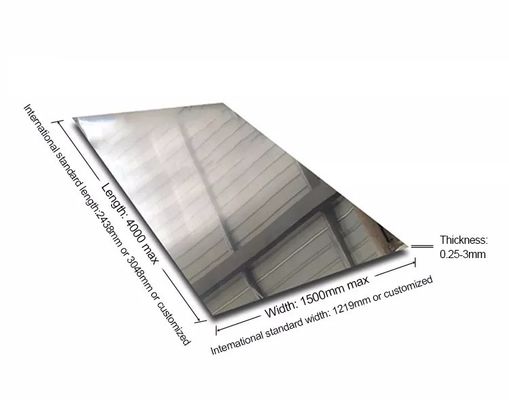 Plaque d'acier inoxydable 316 1 mm miroir brossé 310S