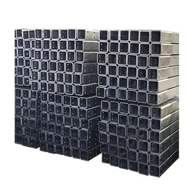Section transversale de tube en acier SHS creux carré galvanisé S195 S235